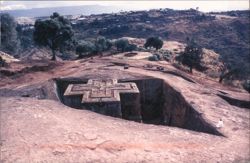 Sacred Spaces: Living Architecture of St. George Lalibela, Ethiopia Postcard