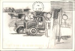 Naomi Nemtzow Recent Work Cement Trucks Postcard