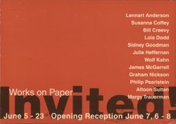 Invited! Works on Paper - First Street Gallery, NYC Postcard