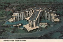 Aerial View of Kona Lagoon Hotel, Kona, HI Postcard