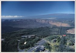 Aerial View of Kilauea Caldera and Hale Mau Mau fire pit Postcard