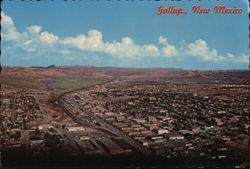 Aerial View of Gallup, New Mexico Postcard