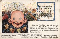 Trembly Brothers Hardware New Year Postcard 1914 Postcard