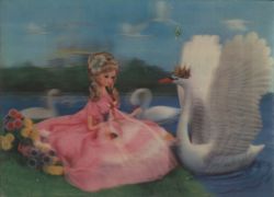 Princess Doll with Swan Postcard