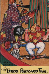 Leeds Postcard Fair, Circus Scene Postcard