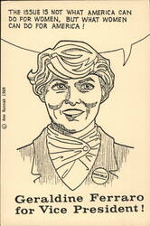 Geraldine Ferraro for Vice President Postcard