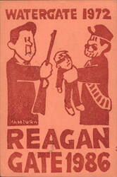 Reagan Watergate Political Satire Postcard