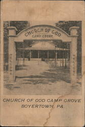 Church of God Camp Grove Main Entrance Postcard