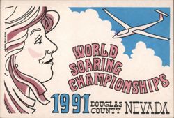 1991 World Soaring Championships, Douglas County, Nevada Postcard