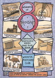 8 Wonders of Kansas - National Postcard Week Postcard