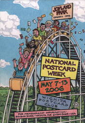 Joyland Park Roller Coaster - National Postcard Week 2006 Postcard