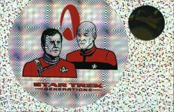 Star Trek Generations Kirk and Picard Postcard