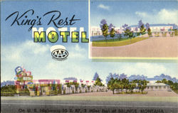 King'S Rest Motel, Two Miles East On U.S. 10 & 87 Postcard