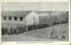 Recruits Arriving-Army Reception Center New Cumberland, PA Postcard Postcard