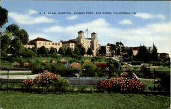 U.S. Naval Hospital,Balboa Park San Diego, CA Postcard Postcard