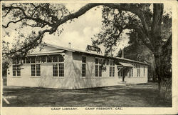 Camp Library, Camp Fremont Postcard