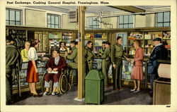 Post Exchange, Cushing General Hospital Framingham, MA Postcard Postcard