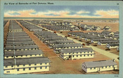 Barracks At Fort Devens Massachusetts Postcard Postcard