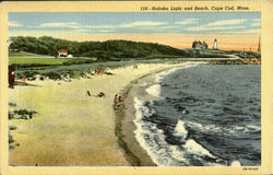 Nabska Light And Beach Postcard