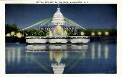 Capitor And Reflection Pool Postcard