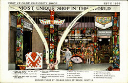 Visit Ye Olde Curiosity Shope, Ground Floor At Colman Dock Entrance Seattle, WA Postcard Postcard