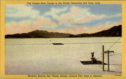 The Fastest Race Course in the World-Bonneville Salt Flats Salt Lake City, UT Postcard Postcard