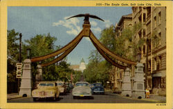 The Eagle Gate Salt Lake City, UT Postcard Postcard