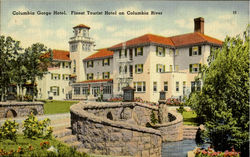 Columbia Gorge Hotel Finest Tourist Hotel on Columbia River Oregon Postcard Postcard