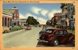 Busy Main Avenue Postcard