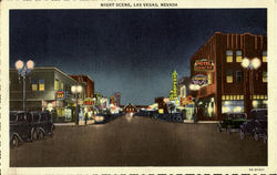 Night Scene Las Vegas, NV Postcard Postcard