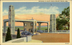 Entrance To South Omaha Bridge Postcard