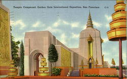 Temple Compound ,Golden Gate International Exposition Postcard