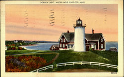 Nobska Light, Woods Hole Cape Cod, MA Postcard Postcard