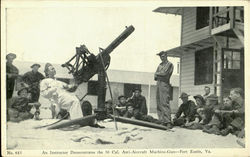 An Instructor Demonstrates, 50 Cal.Arri-Aircraft Machine Gun Postcard