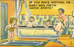 If You Have Nothing On Hurry Here For The Water Sports Children Postcard Postcard