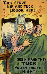 Nip and Tuck Drinking Postcard Postcard