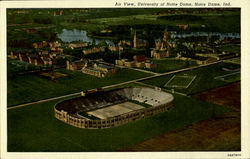 Air View University of Notro Dame Postcard