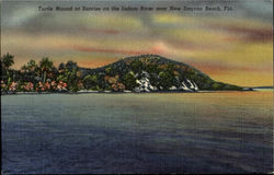 Turtle Mound at Sunrise on the Indian River Postcard