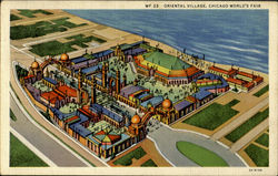 Oriental Village .Chicago World'S Fair Postcard