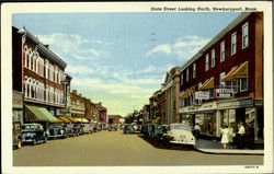 State Street Looking North Newburyport, MA Postcard Postcard