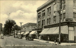 Union St.Business Section Easthampton, MA Postcard Postcard