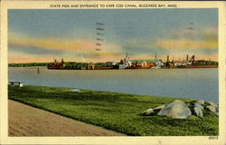 State Pier And Entrance To Cape Cod Canal Postcard