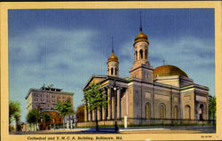 Cathedral and Y.M.C.A. Building Baltimore, MD Postcard Postcard