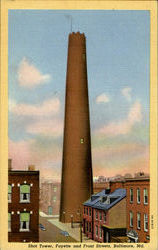 Shot Tower ,Fayette and Front Streets Postcard