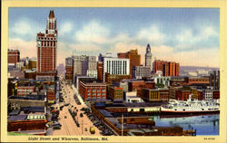 light Street and Wharves Baltimore, MD Postcard Postcard