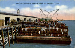 Barge Lord Of Cotton On River Fron New Orleans, LA Postcard Postcard