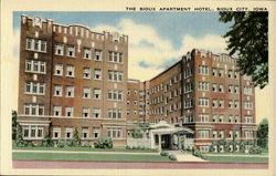 The Sioux Apartment Hotel Sioux City, IA Postcard Postcard