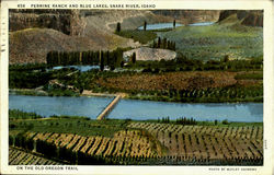 Perrine Ranch And Blue Lakes, Snake River Murtaugh, ID Postcard Postcard