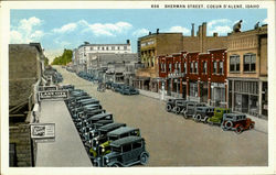 Sherman Street Coeur D'Alene, ID Postcard Postcard