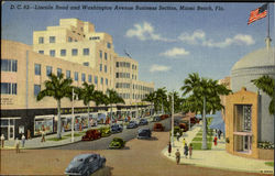 Lincoln Road and Washington Avenue Biness Section Miami Beach, FL Postcard Postcard